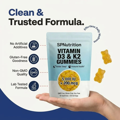 Gominolas de vitamina D3 + K2 de SPNutrition (suministro para 30 días)