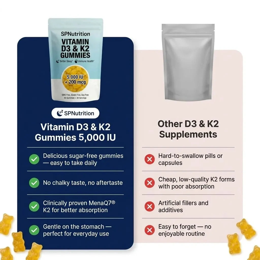 Gominolas de vitamina D3 + K2 de SPNutrition (suministro para 30 días)